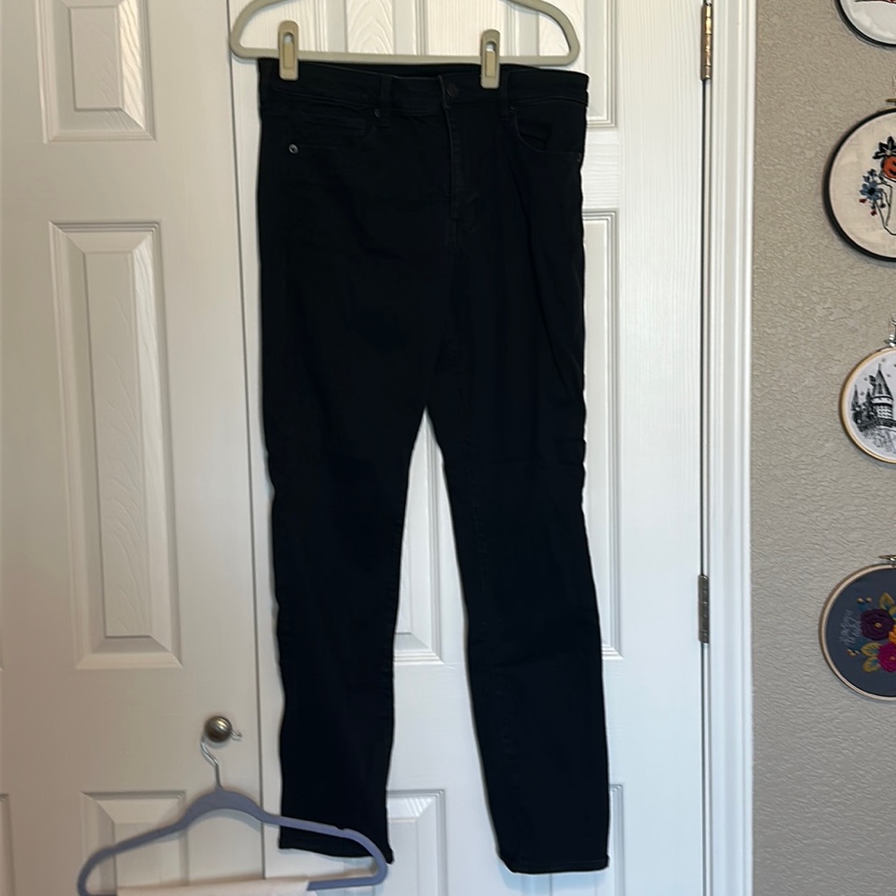American eagle size 14 long black skinny jeans